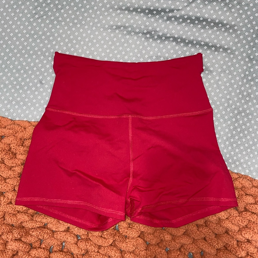 Red Yoga Shorts